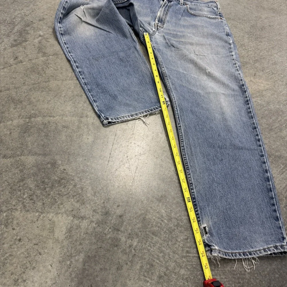 Vintage Levi's 550 Jeans Mens 36x29 Blue Light Wash Relaxed Fit Denim Thrashed